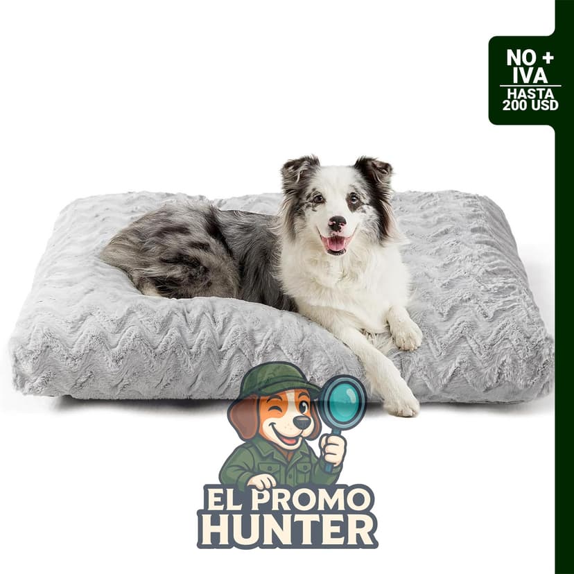 Cama lavable para perro grande de 35 x 23 pulgadas (89 x 58 cm), color gris, adecuada para perros de hasta 20 kg.
