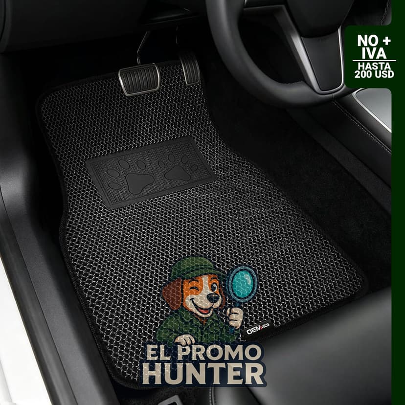 Alfombrillas universales para automóvil, tela de malla 3D, forro impermeable con respaldo antideslizante.