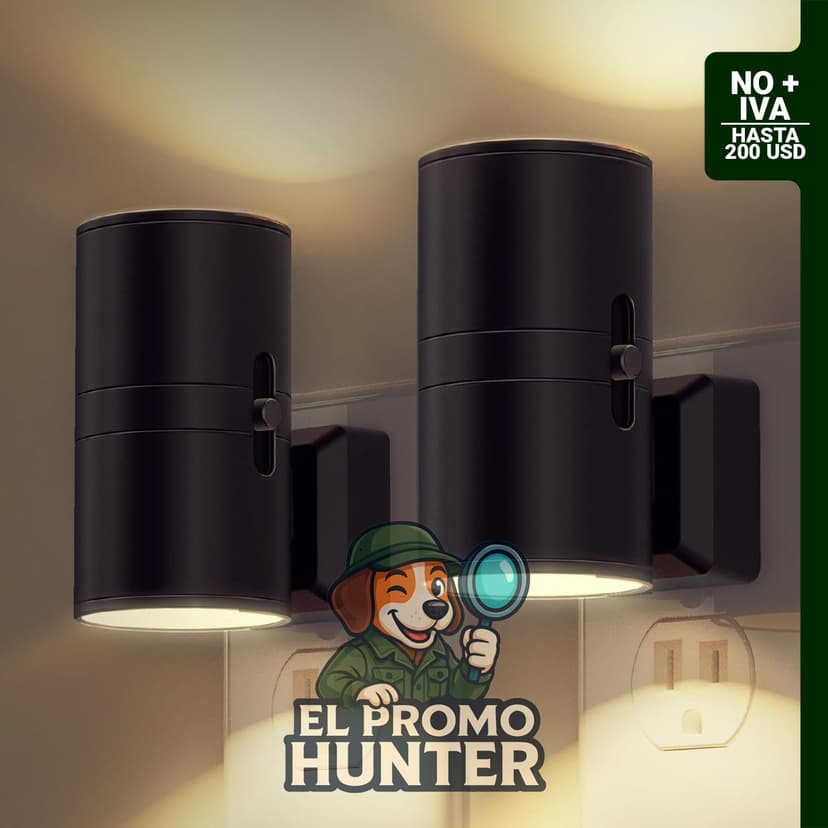 Luz nocturna LED enchufable con sensor de atardecer a amanecer, brillo ajustable de 0-100 lúmenes, 3000K.