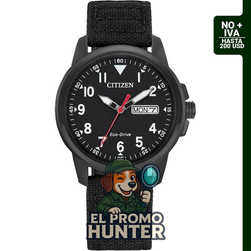Reloj de campo Citizen Eco-Drive Weekender para hombre, con tecnología de carga solar.