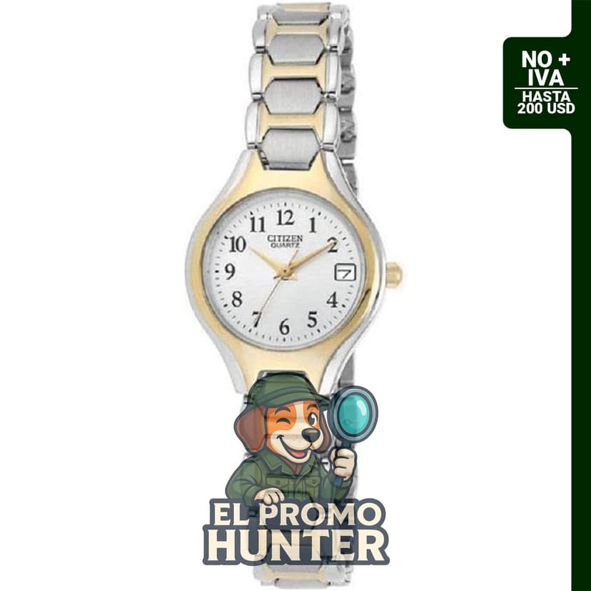 Reloj de cuarzo para mujer Citizen, fabricado en acero inoxidable.
