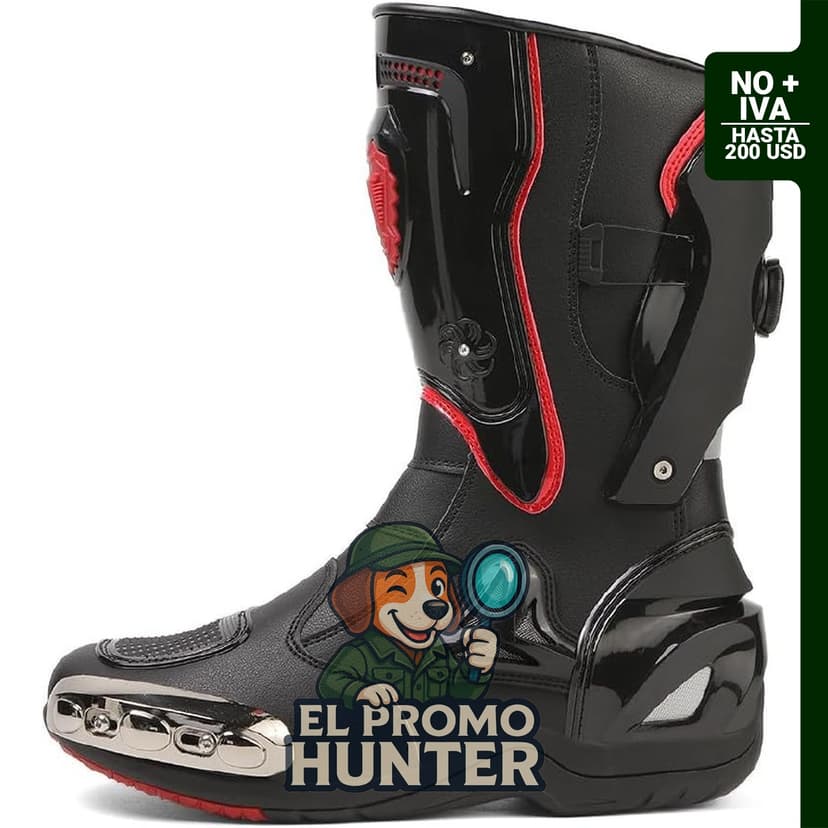 Botas de cuero para motocicleta, antideslizantes, para hombres y mujeres, diseñadas para deportes de carreras.