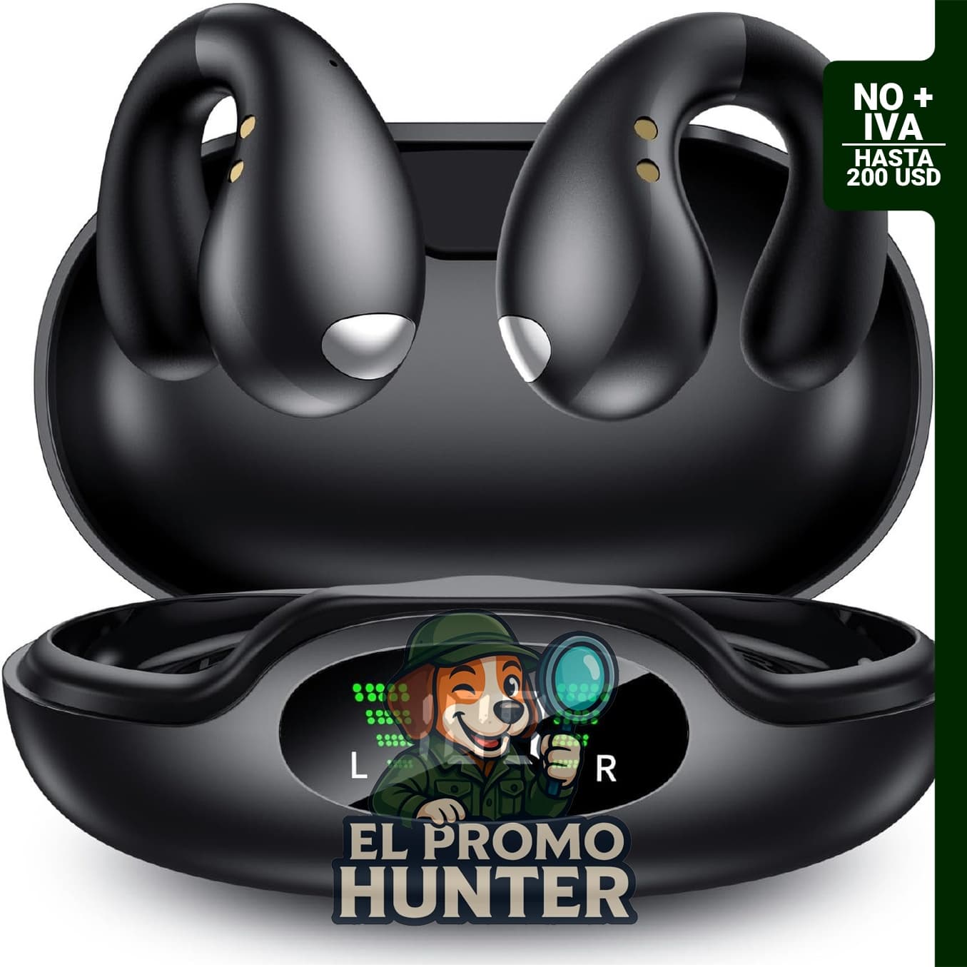 Auriculares Boytond Ultra Open Ear, diseño inalámbrico con clip para uso prolongado.