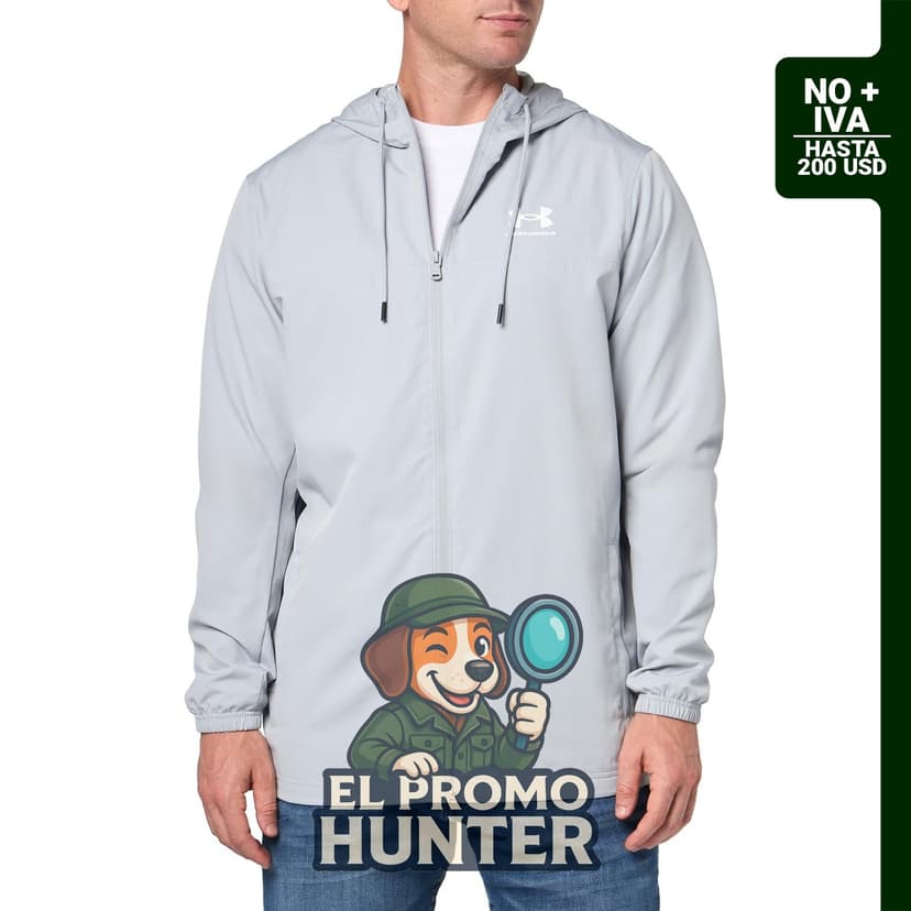 Chaqueta cortavientos tejida Under Armour Rival para hombre.