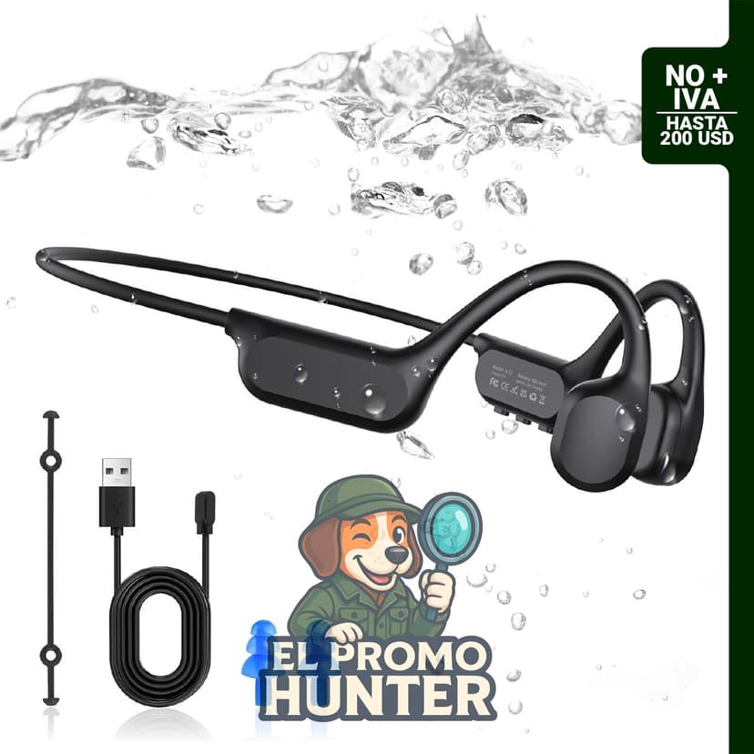 Auriculares impermeables IP68 con conducción ósea y 8 GB de memoria MP3, compatibles con Bluetooth 6.2.