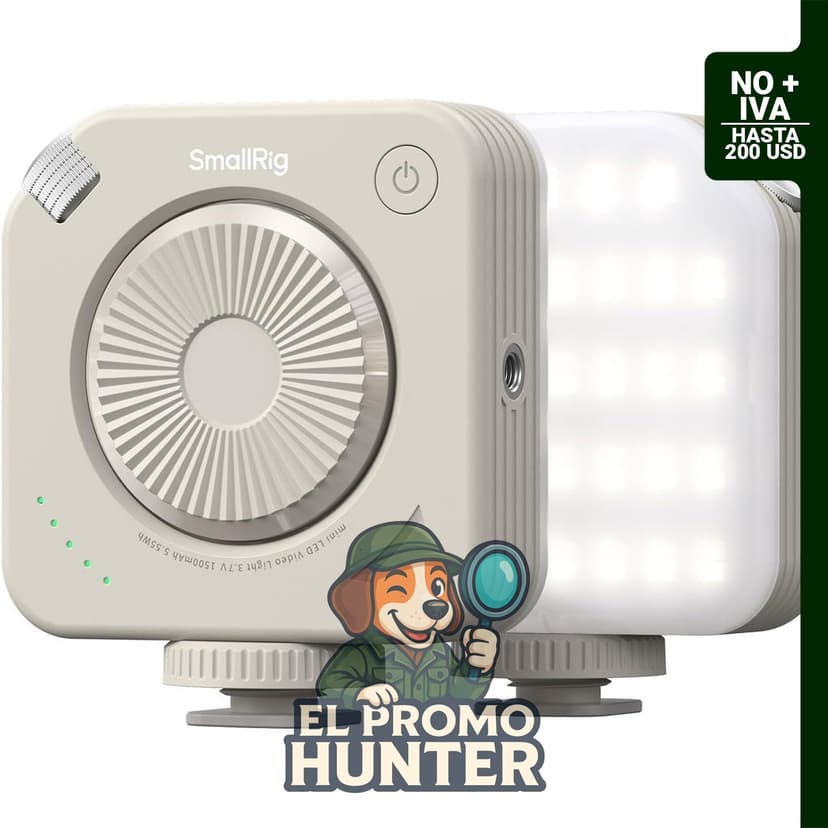 Mini luz de video LED SMALLRIG P96, portátil, con temperatura de color ajustable de 2700K a 6500K y batería de 1500mAh.