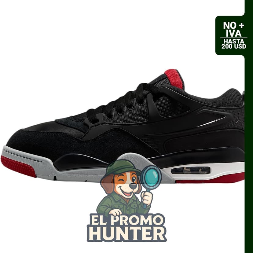 Zapatos Air Jordan 4 RM para hombre, modelo FQ7939-004, color negro y blanco.