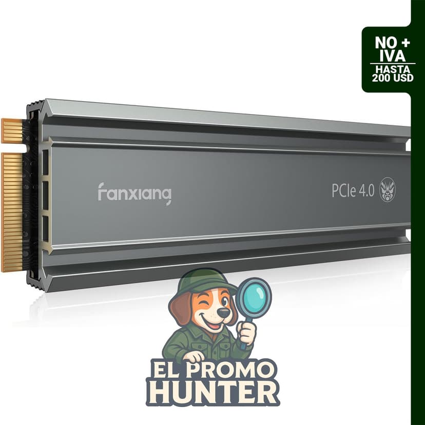 SSD interno fanxiang S660 PCIe 4.0 de 500GB NVMe M.2 con disipador de calor, velocidad de hasta 5000 MB/s.