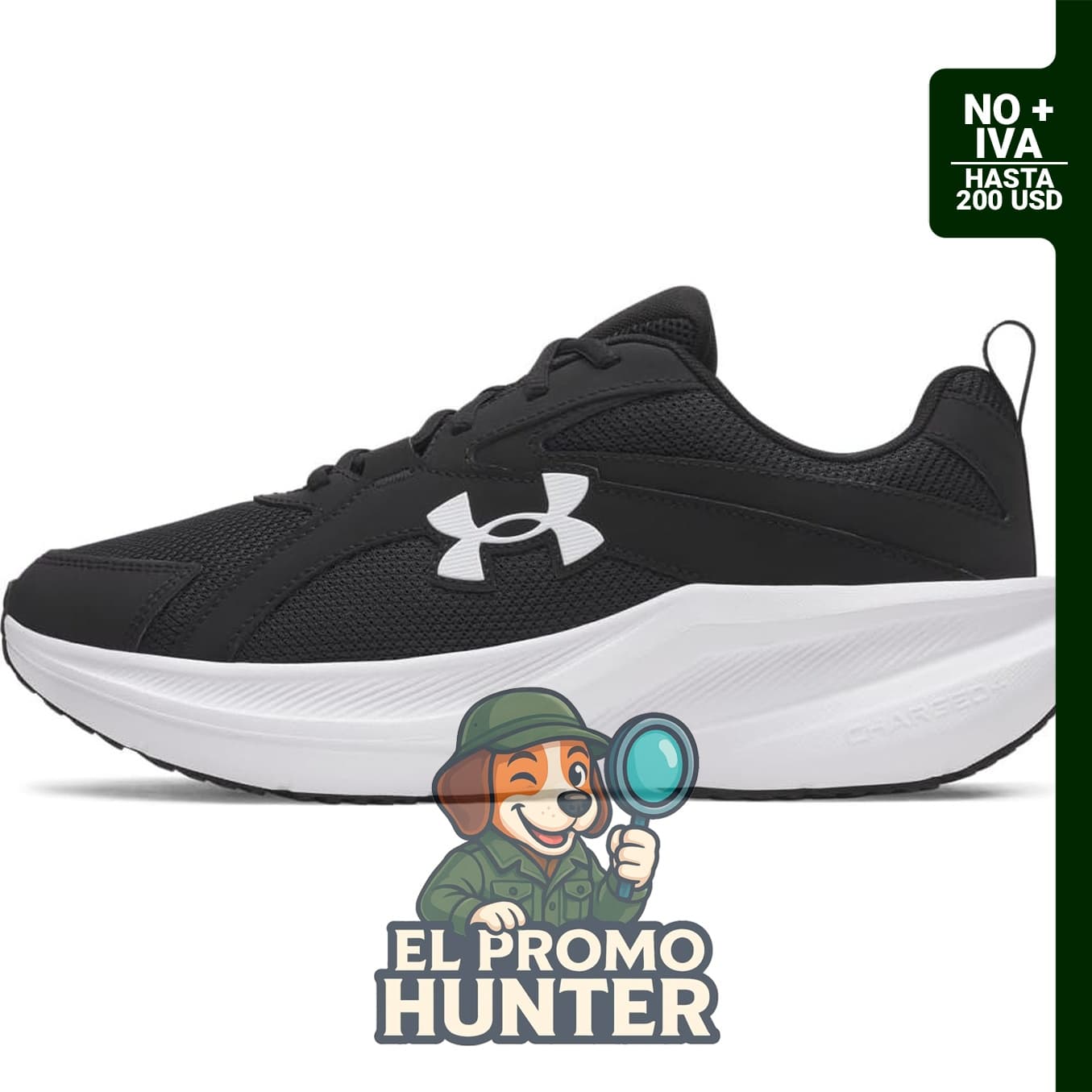 Zapatos para hombre Under Armour Charged Assert 11, diseñados para ofrecer soporte y comodidad.