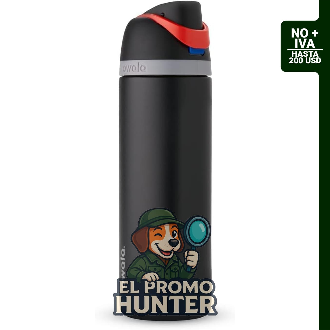 Botella de agua aislada de acero inoxidable Owala Star Wars FreeSip de 710 ml con popote, sin BPA.