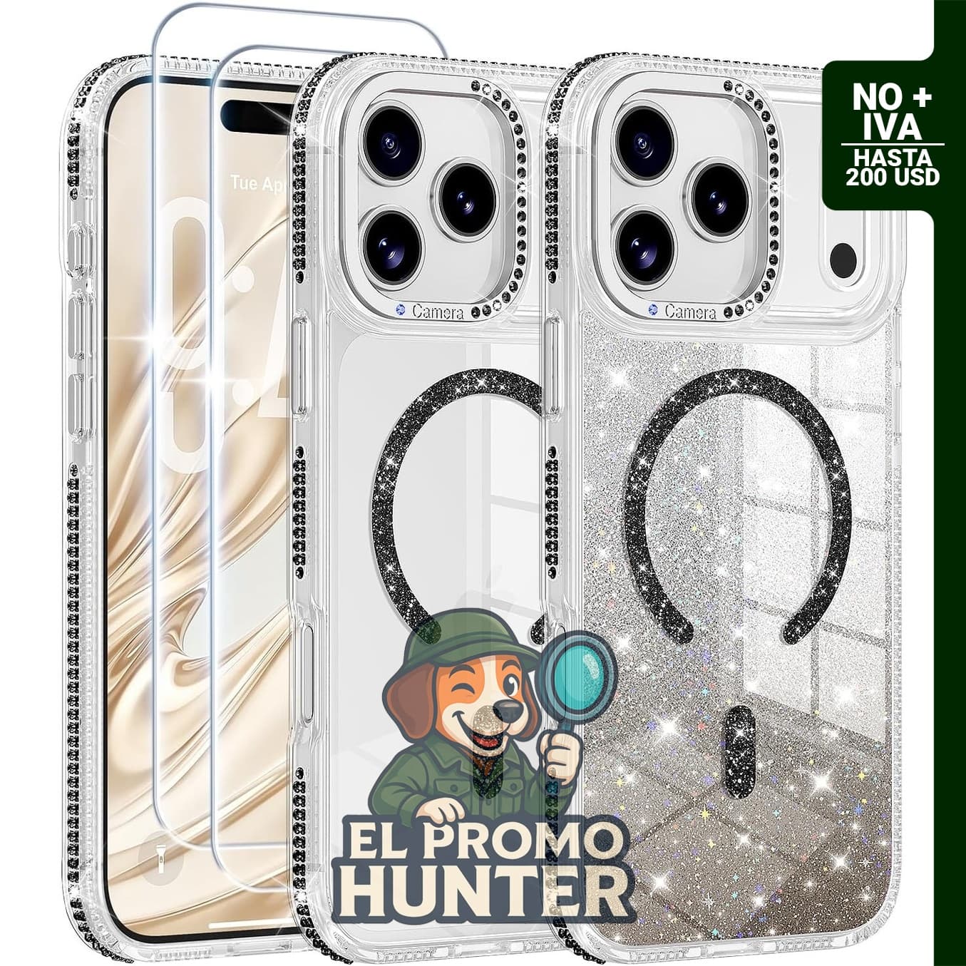 Funda delgada y transparente para iPhone 17 Pro Max, compatible con MagSafe, incluye 2 protectores de pantalla.