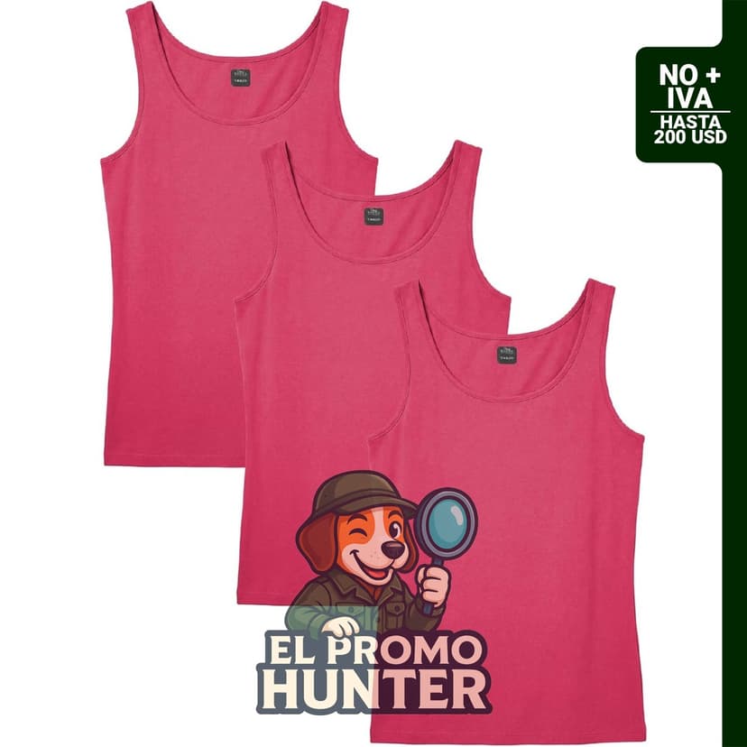 Camisetas sin mangas de algodón elástico para mujer, disponibles en paquetes múltiples y colores.