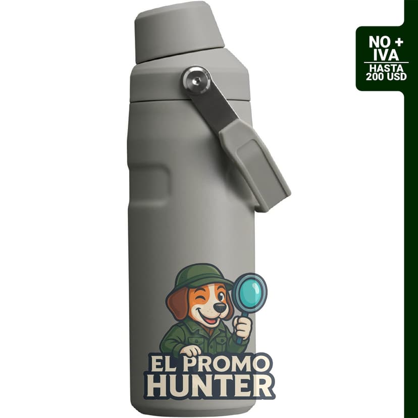 Botella de agua Stanley IceFlow de 16 oz (473 ml), acero inoxidable, tapa de boquilla en ángulo, a prueba de fugas.