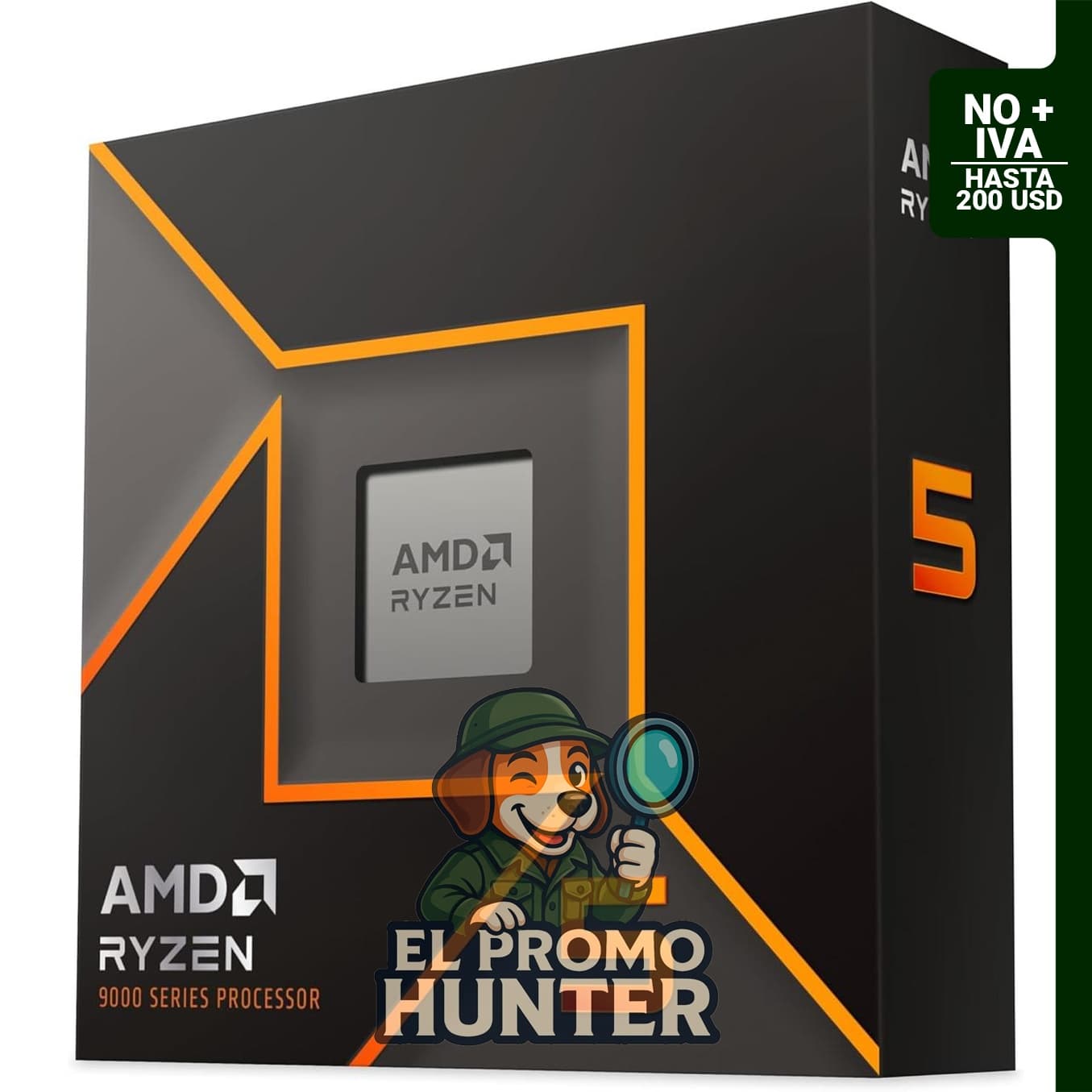 Procesador AMD Ryzen™ 5 9600X, 6 núcleos y 12 hilos.