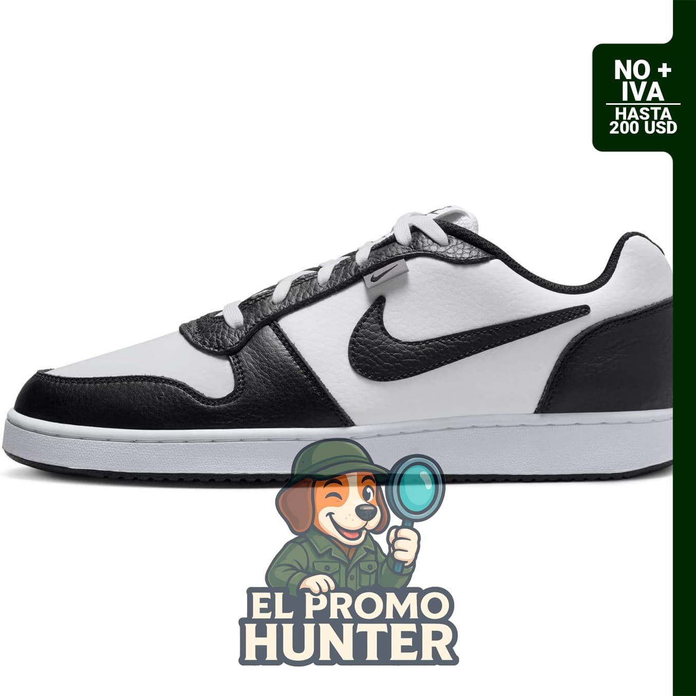 Zapatos deportivos bajos Nike Ebernon para hombre, diseño clásico y material sintético.