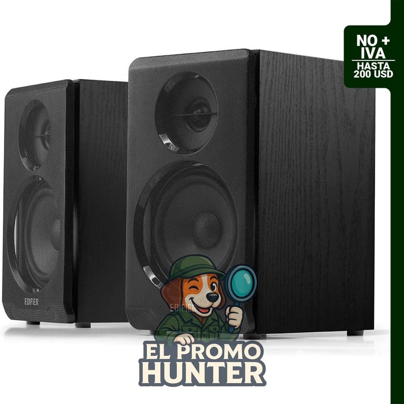 Altavoces de computadora Bluetooth activos Edifier R33BT, estantería 2.0, monitor de estudio alimentado, negro, par