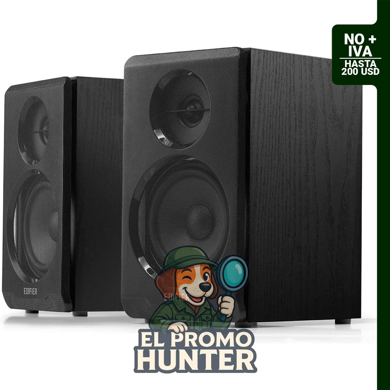 Altavoces de computadora Bluetooth activos Edifier R33BT, estantería 2.0, monitor de estudio alimentado, negro, par