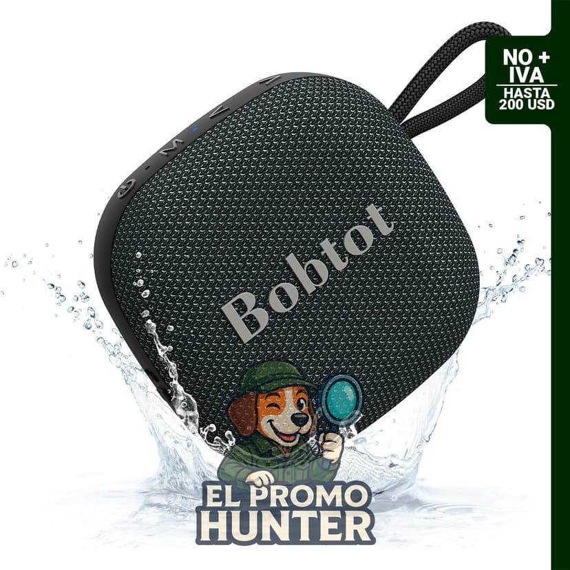 Altavoz Bluetooth inalámbrico portátil, impermeable IPX7, con micrófono integrado y tecnología TWS.