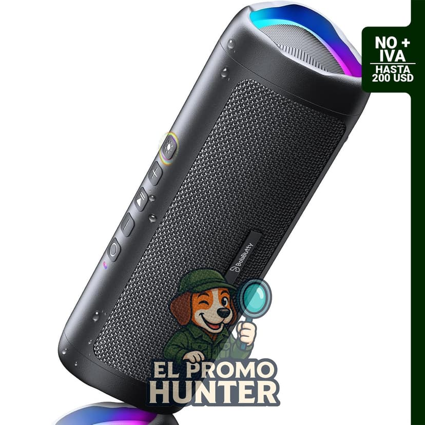 Altavoz Bluetooth portátil, sonido HD de 20 W, IPX5 impermeable, hasta 24 h de reproducción, emparejamiento TWS.