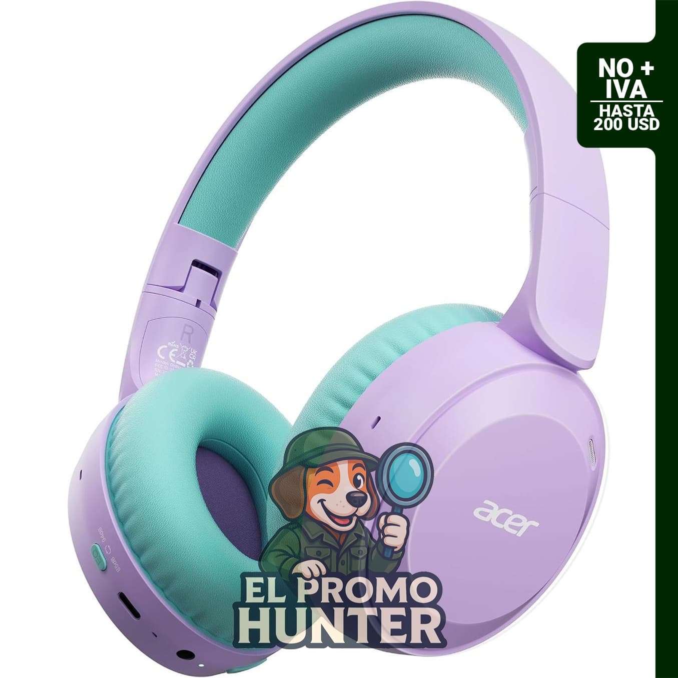 Auriculares Bluetooth para niños con volumen limitado a 85/94 dB y 60 horas de reproducción. Conectividad Bluetooth 6.0.