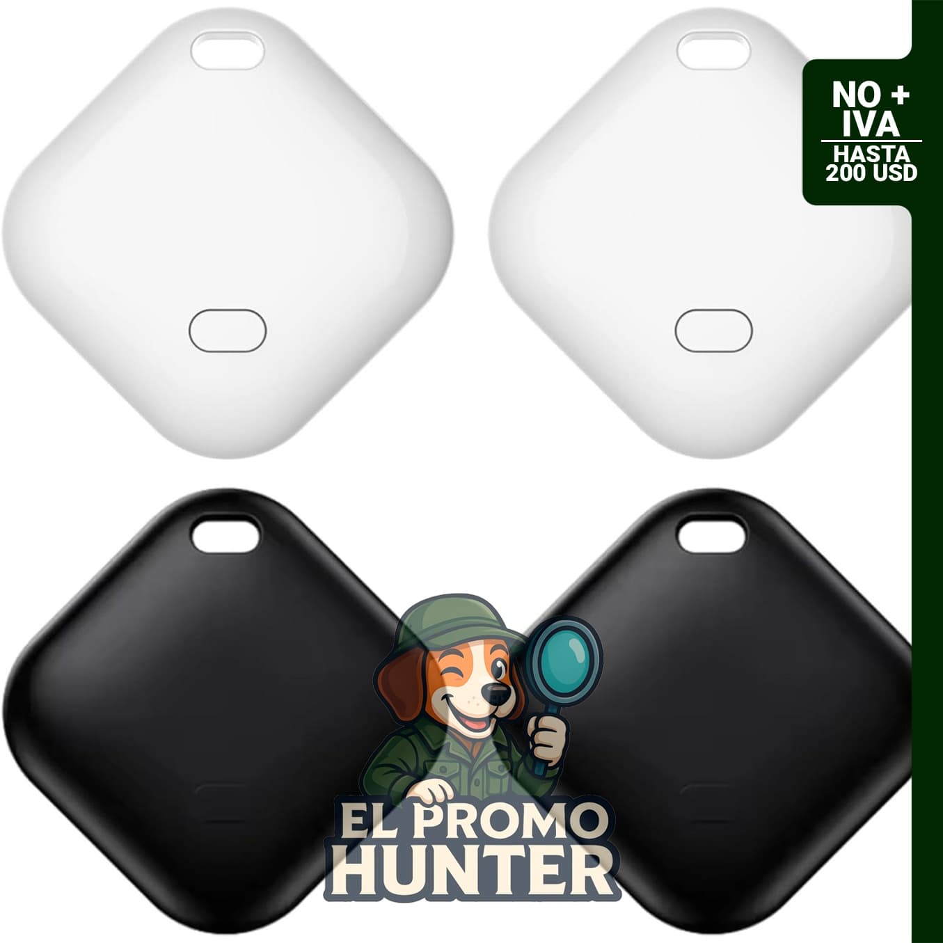 Buscador de llaves y rastreador de billetera compatible con Apple Find My, Bluetooth, para equipaje y artículos.