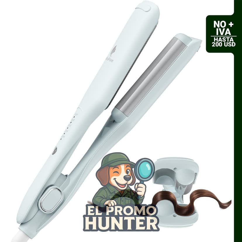 Rizador de cabello ondulador MiroPure de 1" (2.54 cm) con calentamiento rápido en 30 segundos y calentador PTC.