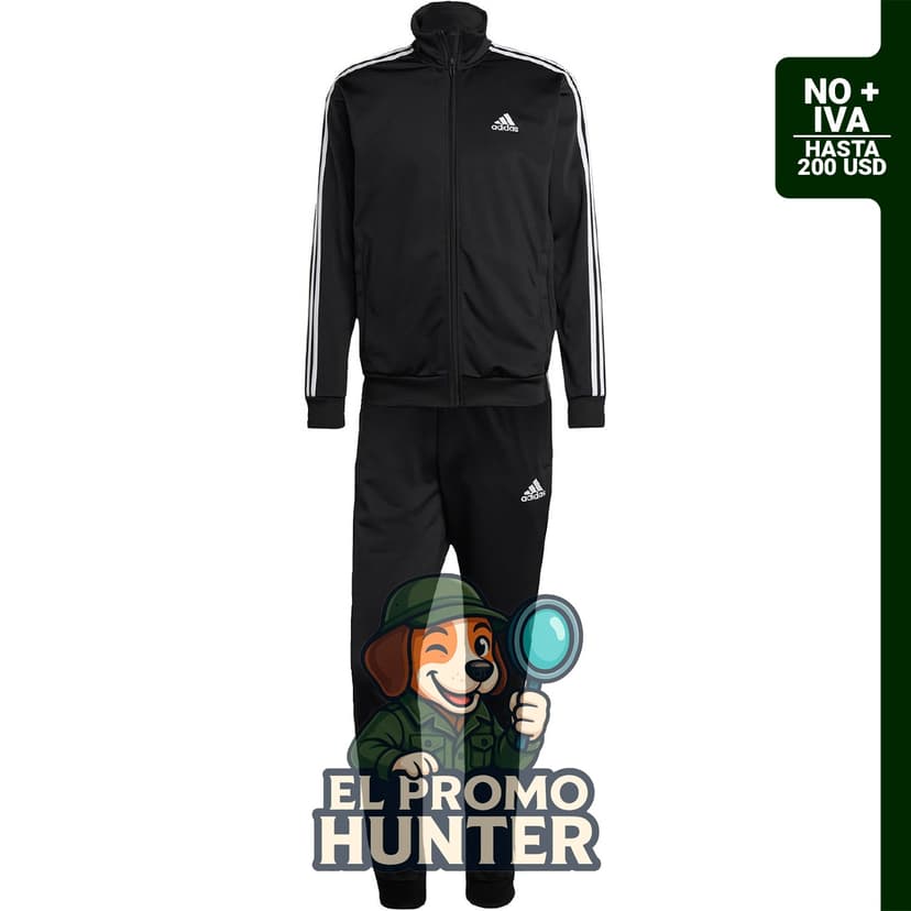Traje de chándal básico de 3 rayas para hombre de adidas.