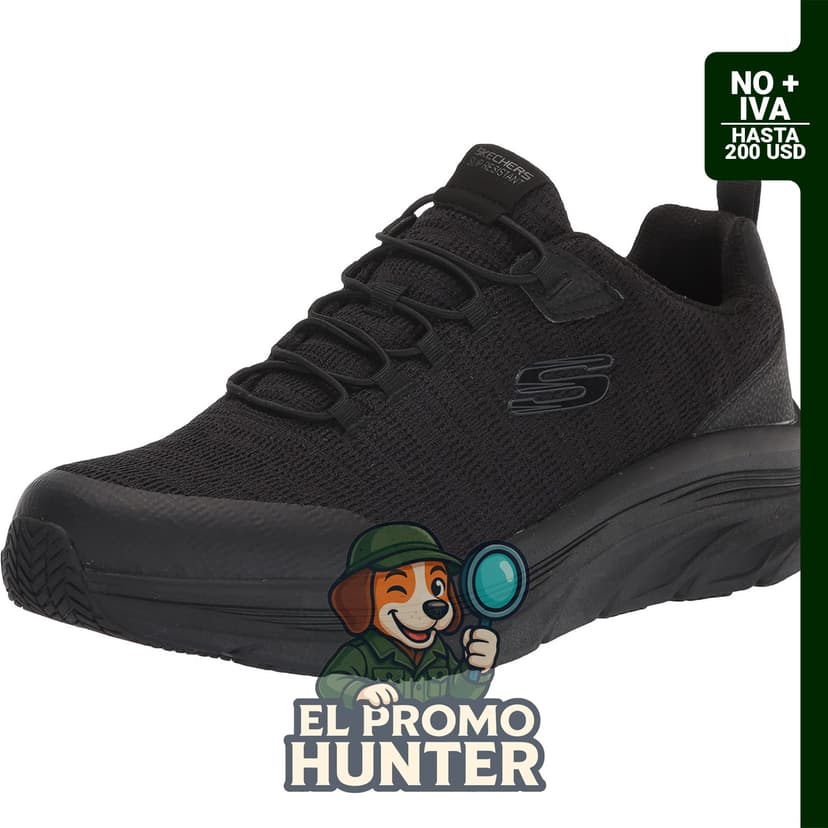 Zapatillas Skechers D'Lux Walker Luxir Bungee para hombre, antideslizantes y con espuma viscoelástica refrigerada por aire.