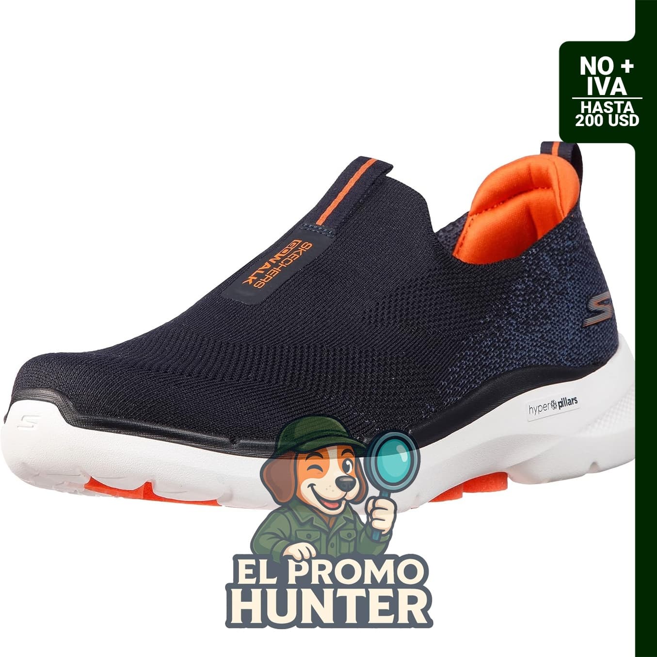 Tenis deportivos Skechers Go Walk 6 Stretch Fit para hombre.