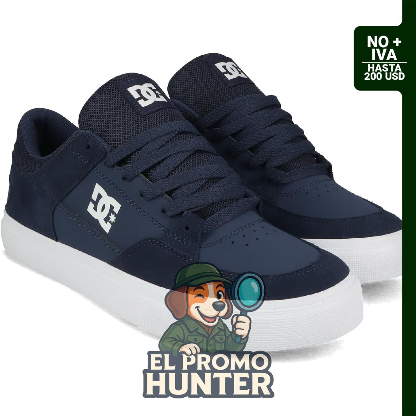 Zapatillas DC Ónix para hombre, diseño moderno y material sintético.