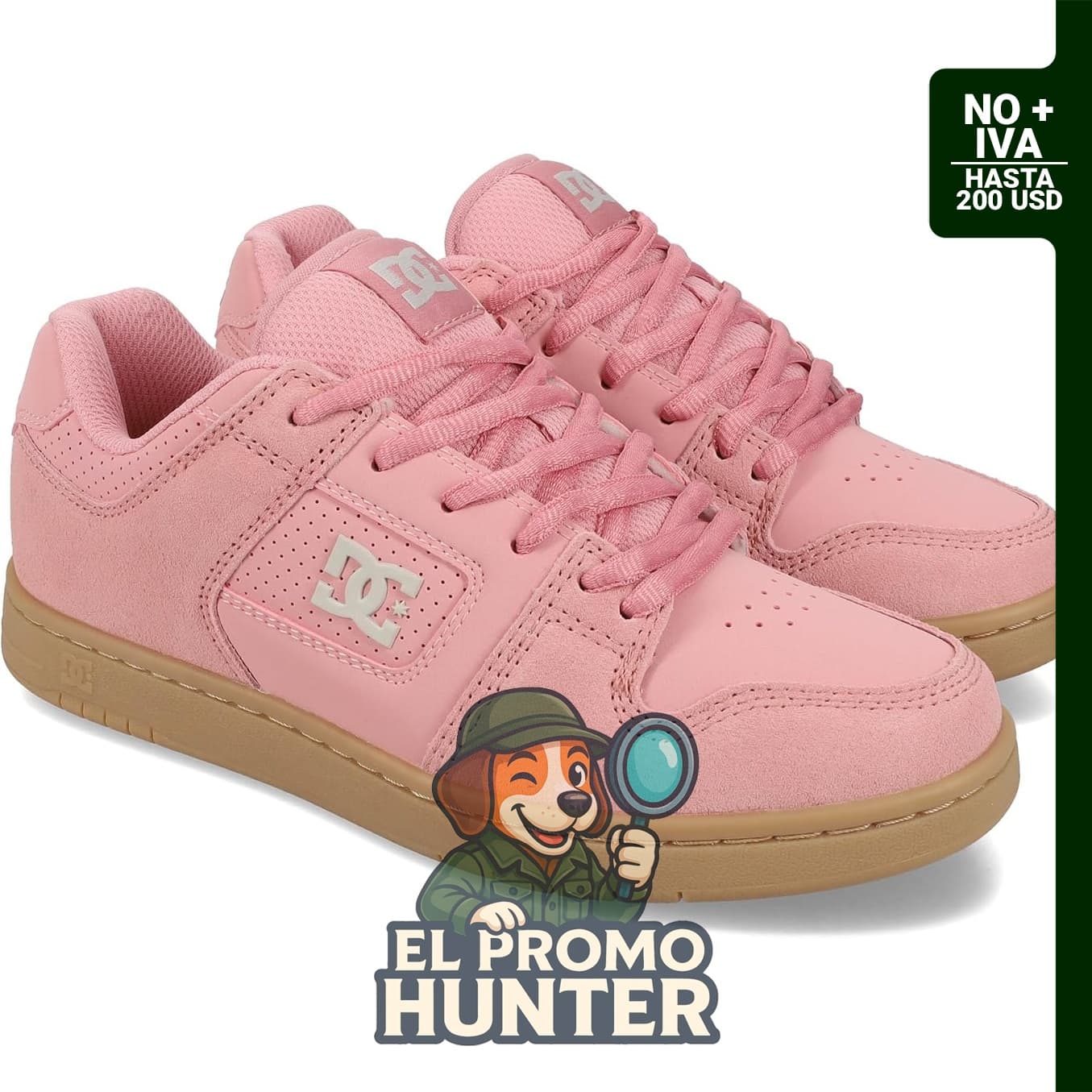 Manteca para mujer en color rosa y goma.