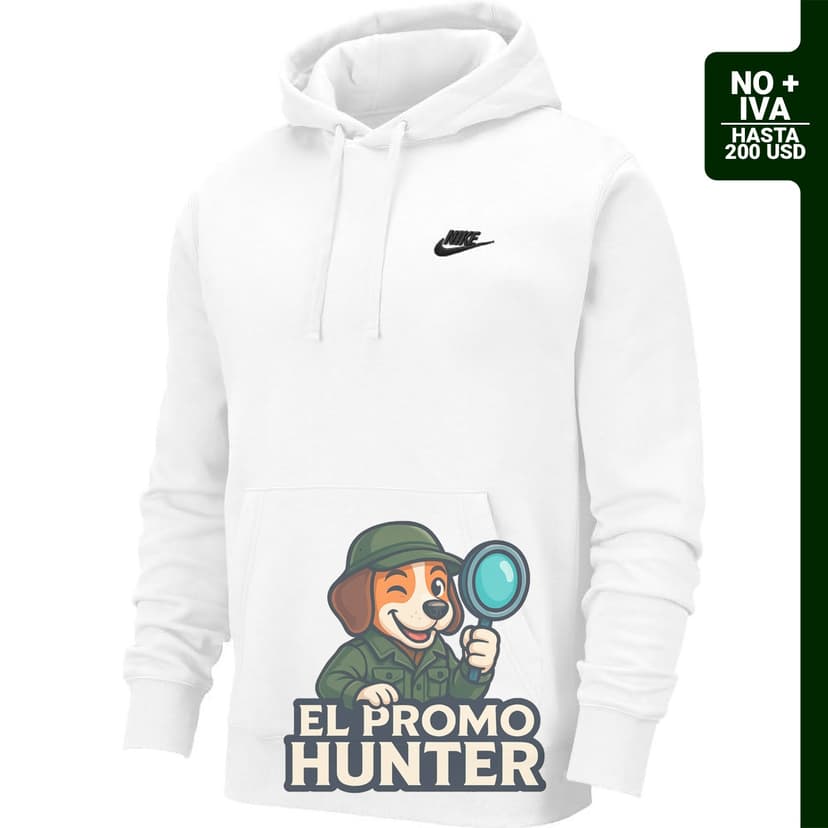 Sudadera con capucha de algodón para hombre, marca Nike, con bolsillo.