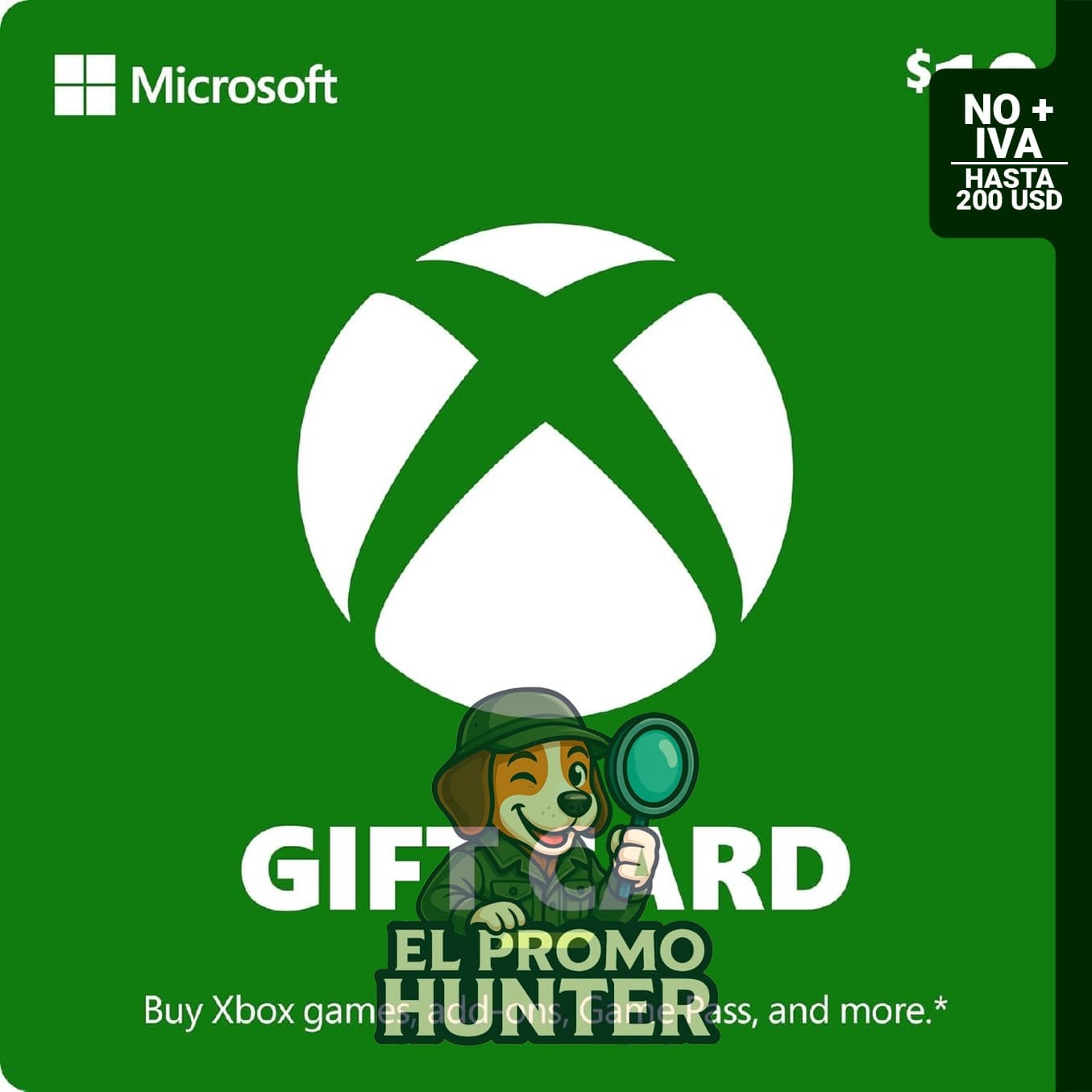 Tarjeta de regalo digital Xbox de $10 para juegos y Game Pass.