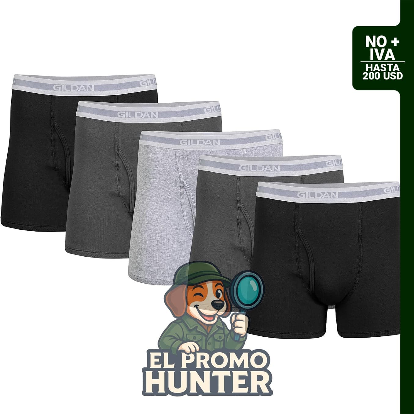 Calzoncillos tipo bóxer para hombre, paquete múltiple.