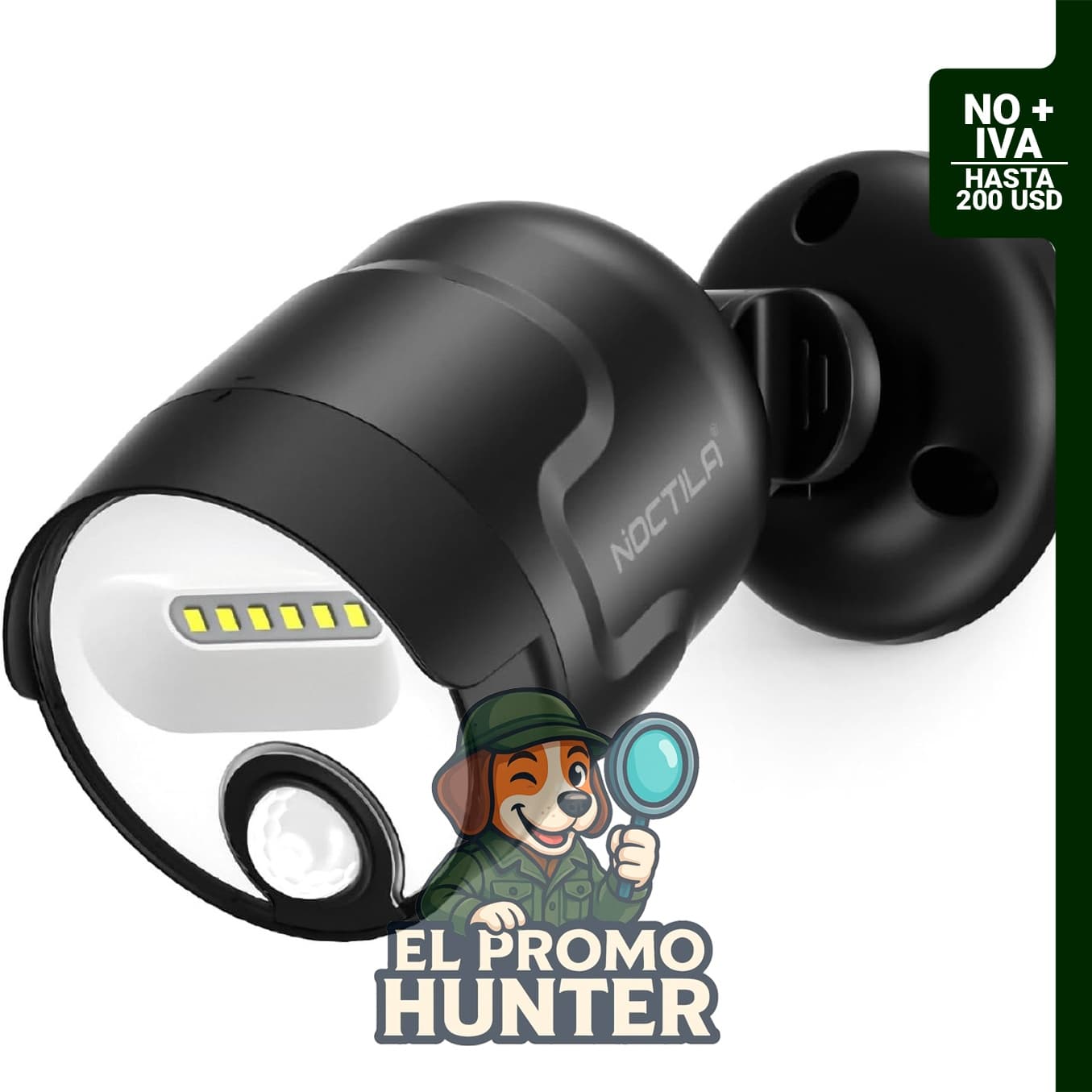 Luz con sensor de movimiento a batería, foco recargable de 4000 mAh, 600 lúmenes, impermeable IP65 para exteriores.