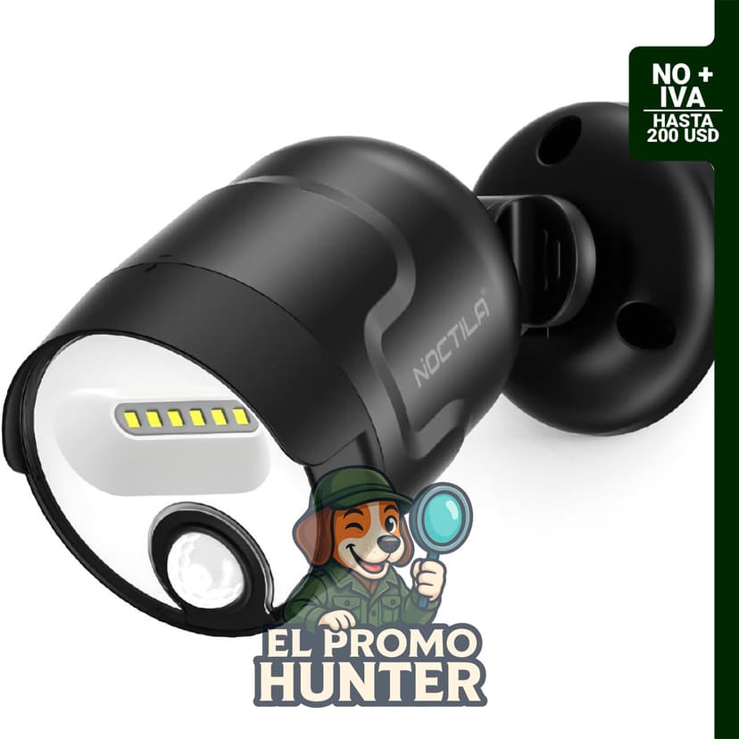 Luz con sensor de movimiento a batería, foco recargable de 4000 mAh, 600 lúmenes, impermeable IP65 para exteriores.
