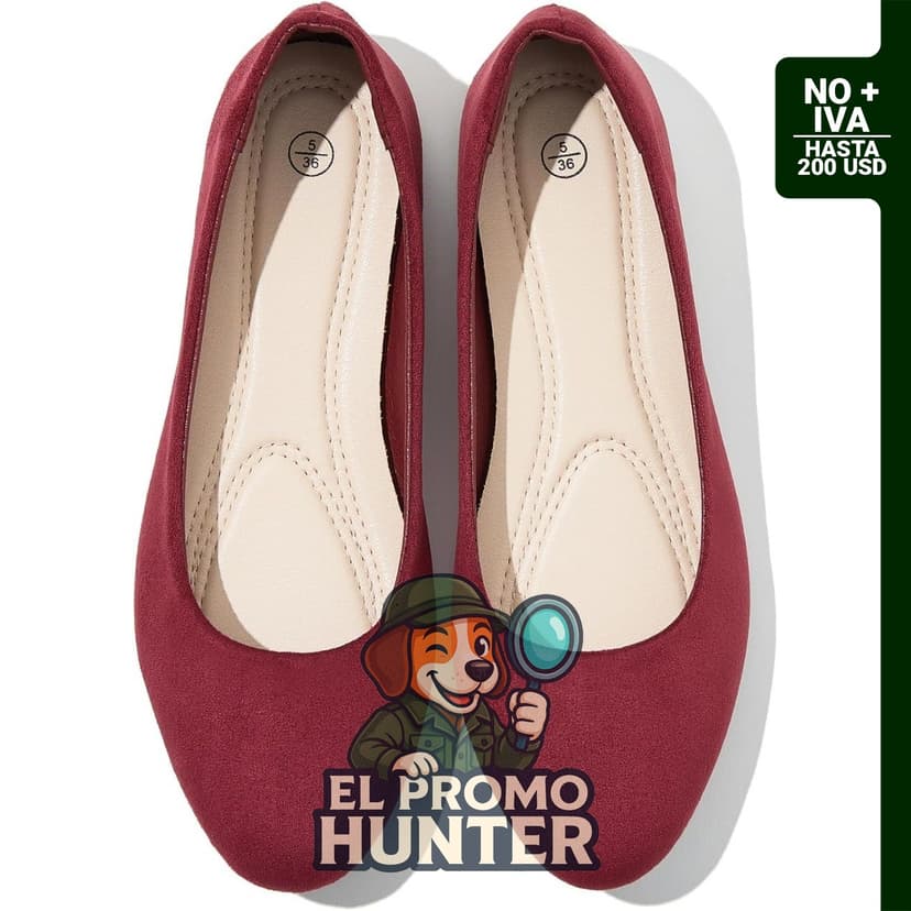 Zapatos planos de ballet negros para mujer, con punta redonda y diseño elegante.