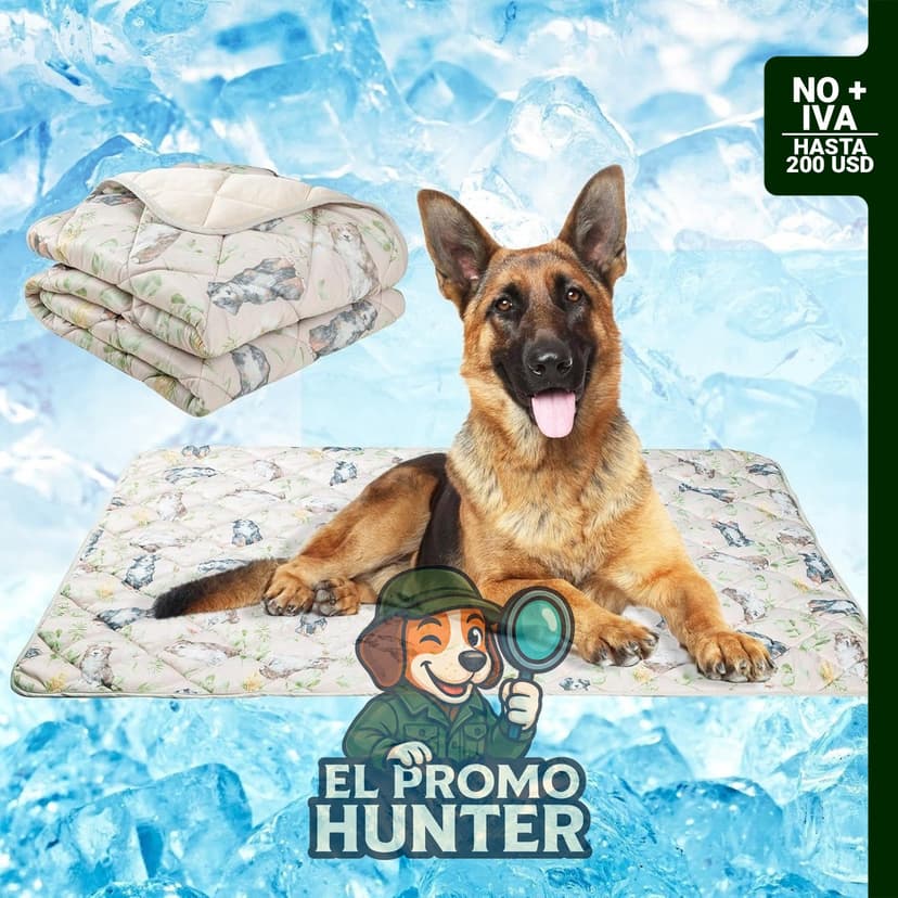 Tapete refrescante para perros y gatos, lavable y no tóxico, ideal para uso en interiores y exteriores.