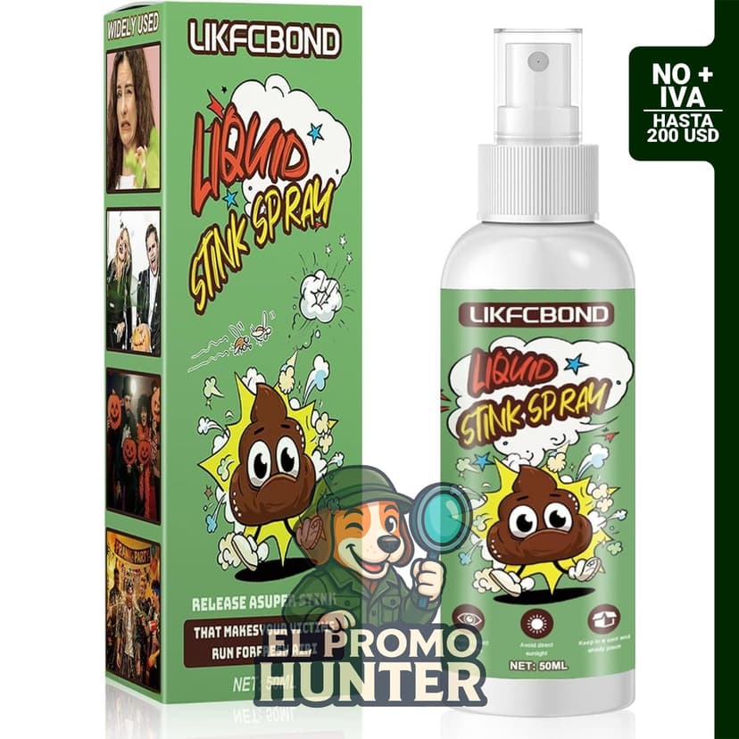 Aerosol de broma con olor fuerte de 50 ml, ideal para fiestas y bromas prácticas.