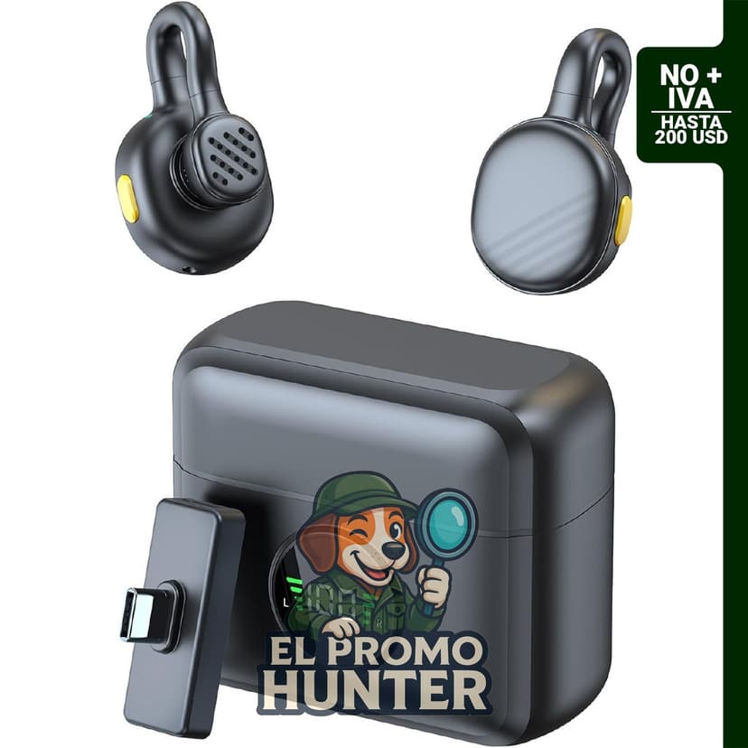 Micrófono mini inalámbrico TXTUNE para Android con estuche de carga, duración de batería de 7 horas y cancelación de ruido.