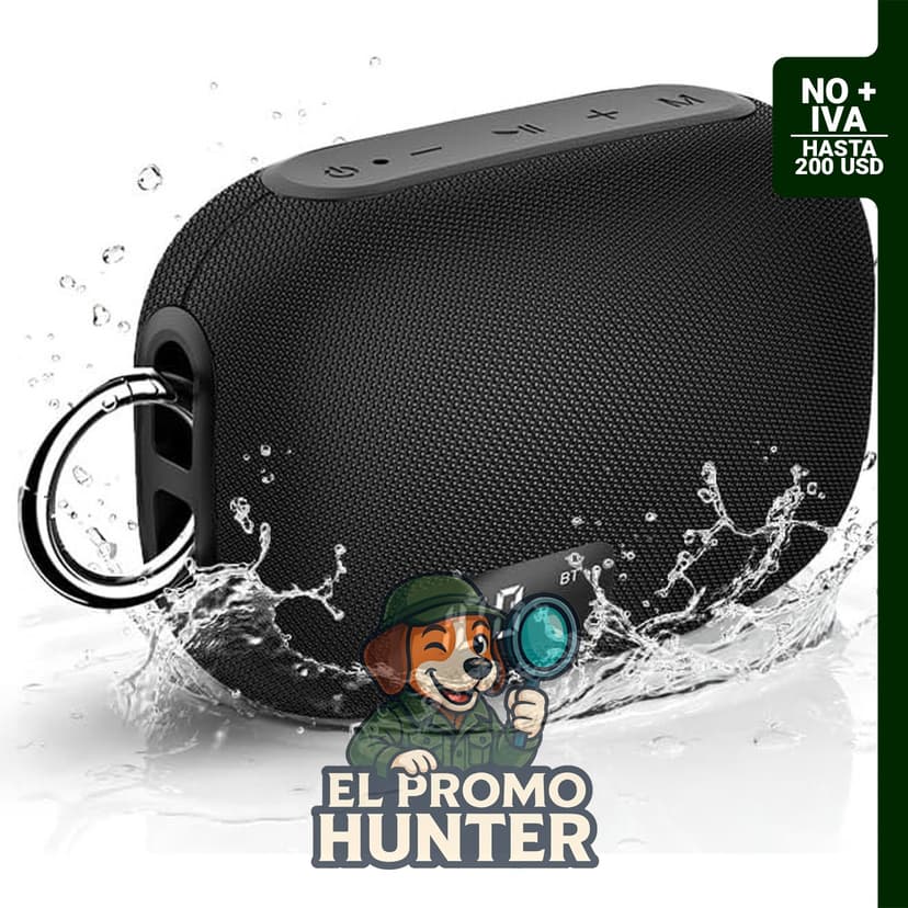 Altavoz Bluetooth Portátil TIMU IP67, 15W, con pantalla digital de batería y emparejamiento TWS.