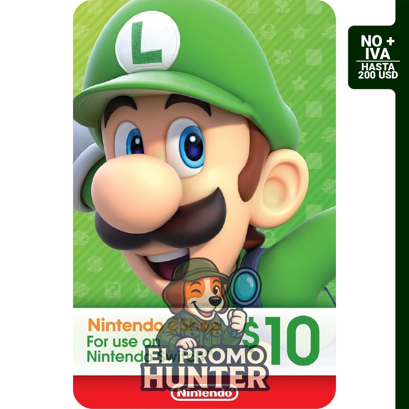 Tarjeta de regalo digital de Nintendo eShop de $10.