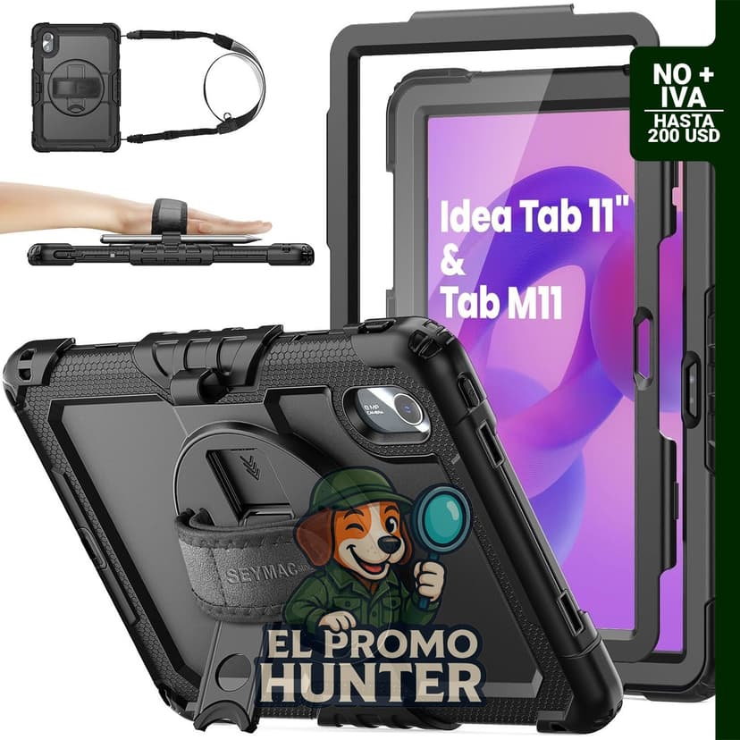 SEYMAC stock Funda para Lenovo Idea Tab de 11 pulgadas, compatible con modelos 2025, M11 2024 y K11, con soporte giratorio de 360°.