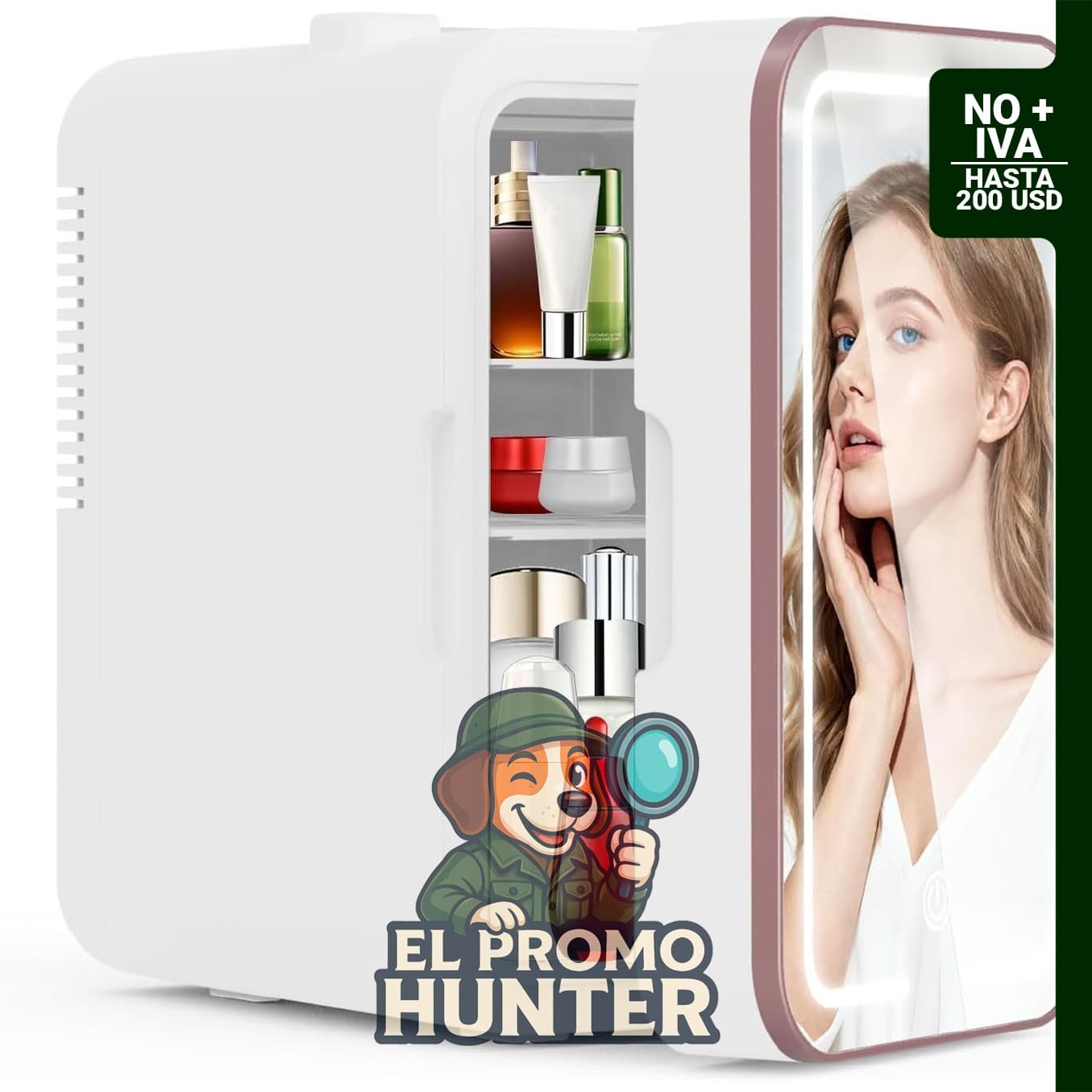 YLFU Mini Refrigerador para Cuidado de la Piel, 6L, portátil y versátil para cosméticos y bebidas.