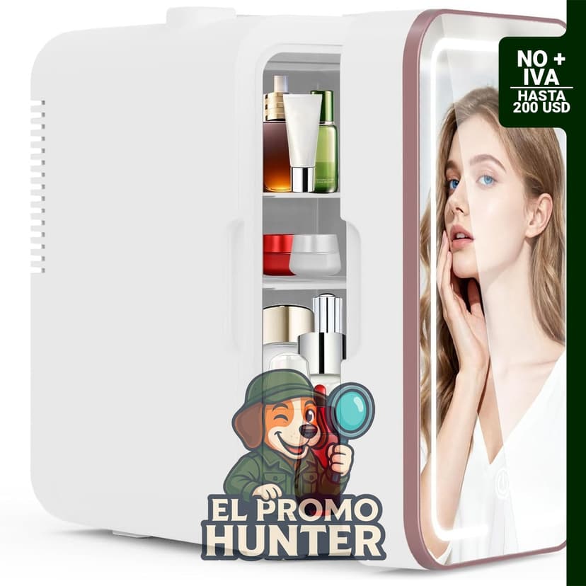 YLFU Mini Refrigerador para Cuidado de la Piel, 6L, portátil y versátil para cosméticos y bebidas.