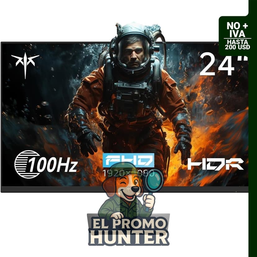 Monitor KTC de 24 pulgadas, 1080P FHD, 100Hz, con puertos HDMI y VGA, HDR10, Freesync, VESA, inclinación ajustable.