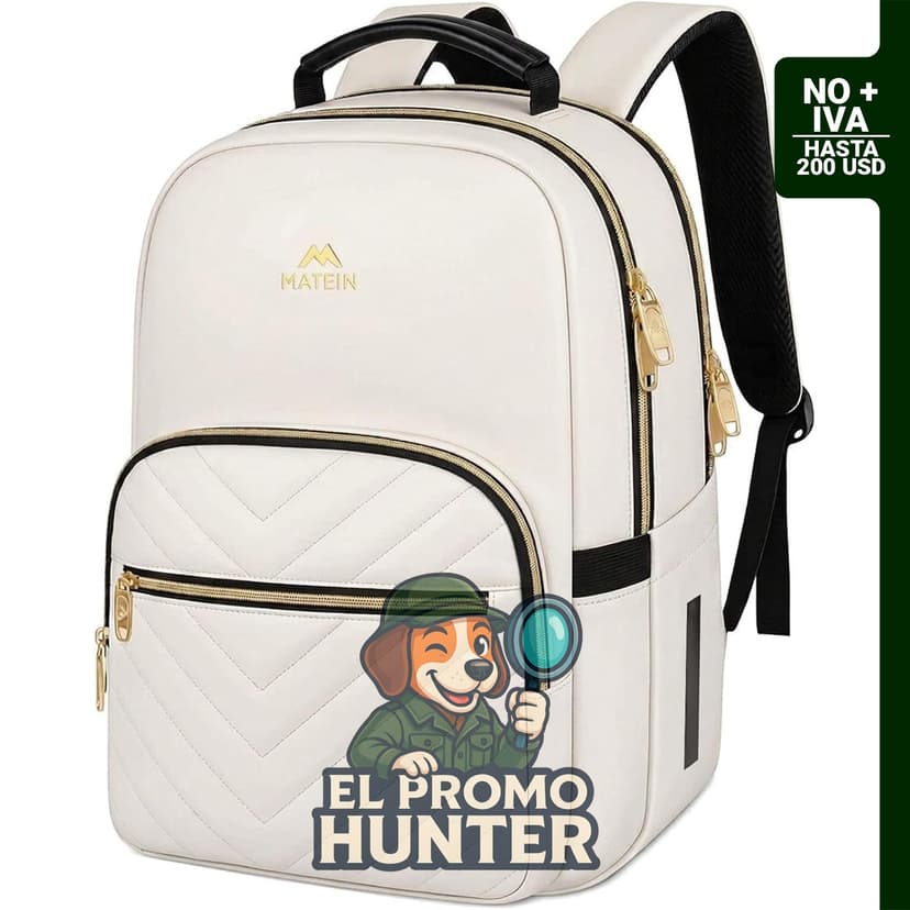 Mochila MATEIN para laptop de 15.6 pulgadas, antirrobo y acolchada, con gancho para llaves desmontable.
