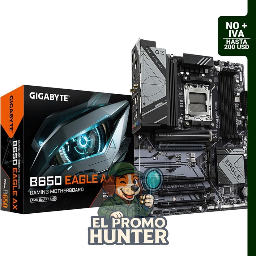 GIGABYTE B650 Eagle AX AM5 LGA 1718, placa base ATX con soporte para DDR5 y triple M.2.