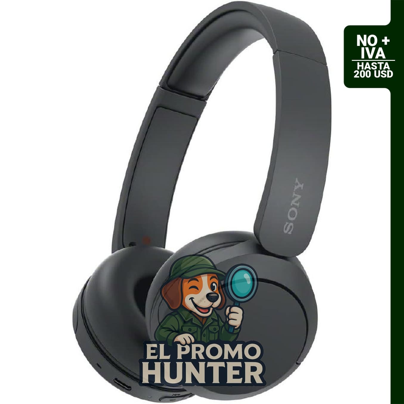 Sony WH-CH520 - Auriculares inalámbricos Bluetooth con micrófono, color negro.
