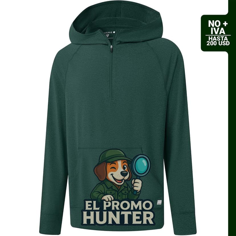 Sudadera con capucha MAELREG para hombre, manga larga, con bolsillo canguro y cremallera de un cuarto.